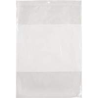 White Block Poly Bags, Reclosable, 12" x 9", 2 mils Sidevic Inc.