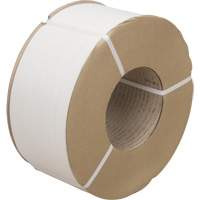 Strapping, Polypropylene, 3/8" W x 12900' L, White, Machine Grade Sidevic Inc.