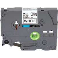 TZe Flexible Tape Cartridge, 9 mm x 26'/8 m, Black on White Sidevic Inc.