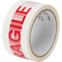 "Fragile" Box Sealing Tape, Hot Melt Adhesive, 2 mils, 48 mm (2") x 100 m (328') Sidevic Inc.