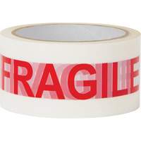 "Fragile" Box Sealing Tape, Hot Melt Adhesive, 2 mils, 48 mm (2") x 100 m (328') Sidevic Inc.