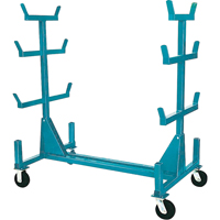 Mobile Pipe & Bar Racks, Steel, 34" W x 61" D x 58" H, 1000 lbs. Capacity Sidevic Inc.