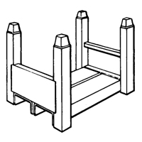 Portable Stacking Racks, 15" W x 22" D, 5600 lbs. Capacity Sidevic Inc.