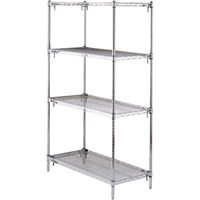 Shelving Unit, 4 Tiers, 36" W x 63" H x 18" D Sidevic Inc.