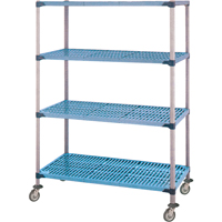 Shelving Unit, 4 Tiers, 36" W x 68" H x 18" D Sidevic Inc.