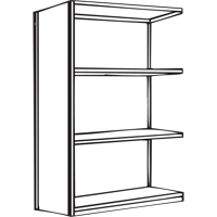 Interlok Shelving Unit, Steel, Boltless, 800 lbs. Capacity, 36" W x 88" H x 24" D Sidevic Inc.