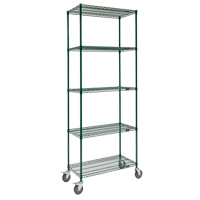 Wire Shelf Cart, Epoxy Finish, 36" x 92" x 18", 800 lbs. Capacity Sidevic Inc.