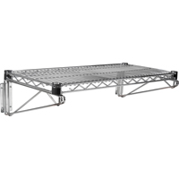 Wall Mount Wire Shelving Kit, Single Bracket, 200 lbs. Capacity, 14" D Sidevic Inc.