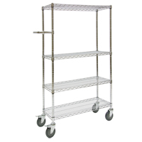 Push Cart, Chrome Plated, 30" x 60" x 14", 800 lbs. Capacity Sidevic Inc.
