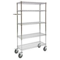 Push Cart, Chrome Plated, 30' x 60" x 14", 800 lbs. Capacity Sidevic Inc.