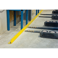 Rails protecteurs arr&ecirc;ts de charge avec ancrage au sol, Acier, 48" lo x 5" h, Jaune Sidevic Inc.