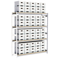 Wide Span Record Storage Shelving, Steel, 4 Shelves, 72" W x 18" D x 84" H, Add-On Kit Sidevic Inc.