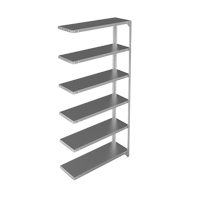 Shelving Unit, Galvanized Steel, Slotted Angle, 400 lbs. Capacity, 36" W x 72" H x 12" D Sidevic Inc.