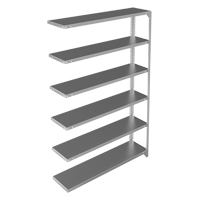 Shelving Unit, Galvanized Steel, Slotted Angle, 300 lbs. Capacity, 48" W x 72" H x 12" D Sidevic Inc.