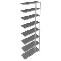 Shelving Unit, Galvanized Steel, Slotted Angle, 400 lbs. Capacity, 36" W x 96" H x 12" D Sidevic Inc.