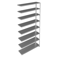 Shelving Unit, Galvanized Steel, Slotted Angle, 300 lbs. Capacity, 48" W x 96" H x 12" D Sidevic Inc.
