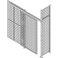 Porte &agrave; glissi&egrave;re robuste pour cloison en treillis m&eacute;tallique, 4' la x 8' h Sidevic Inc.