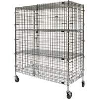 Security Cart, Chrome Plated, 60" x 69" x 24", 500 lbs. Capacity Sidevic Inc.