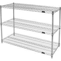 Heavy-Duty Chromate Wire Shelving, 3 Tiers, 36" W x 33" H x 24" D Sidevic Inc.