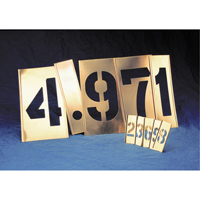 Pochoirs assemblables &agrave; caract&egrave;re gothique, en laiton - lettres & chiffres &agrave; l'unit&eacute;, Chiffre, 6" Sidevic Inc.