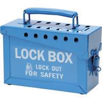 Portable Metal Lock Box, Blue Sidevic Inc.