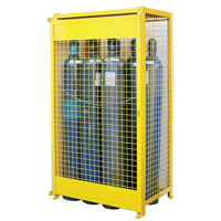 Armoires pour cylindres &agrave; gaz, nbre de bouteilles: 10, 44" , 30" , 74" , Jaune Sidevic Inc.