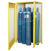 Armoires pour cylindres &agrave; gaz, nbre de bouteilles: 10, 44" , 30" , 74" , Jaune Sidevic Inc.