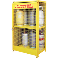 Armoires pour cylindres &agrave; gaz, nbre de bouteilles: 12, 44" , 30" , 74" , Jaune Sidevic Inc.