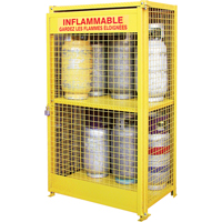 Armoires pour cylindres &agrave; gaz, nbre de bouteilles: 12, 44" , 30" , 74" , Jaune Sidevic Inc.