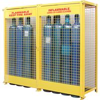 Armoires pour cylindres &agrave; gaz, nbre de bouteilles: 20, 88" , 30" , 74" , Jaune Sidevic Inc.