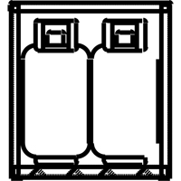 Armoires en aluminium pour bouteilles GPL, nbre de bouteilles: 4, 30" , 32" , 33-1/2" , Argent Sidevic Inc.
