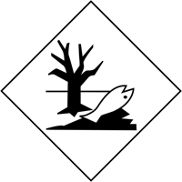 Marine Pollutant Mark TDG Shipping Labels, 4" L x 4" W, Black on White Sidevic Inc.