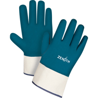 Gants &agrave; poignet de s&eacute;curit&eacute; de poids lourd, 11/2T-Grand, R&ecirc;vetement Nitrile, Enveloppe en Coton Sidevic Inc.