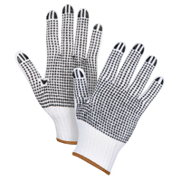 Double-Sided Dotted String Knit Gloves, Poly/Cotton, Double Sided, 7 Gauge, Large Sidevic Inc.