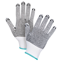 Gants tricot&eacute;s deux c&ocirc;t&eacute;s &agrave; pois, Poly/coton, Deux c&ocirc;t&eacute;s, Calibre 7, T-Grand Sidevic Inc.
