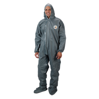 2.0 Mil CRFR Hooded Coveralls, Small, Grey, FR Treated Fabric Sidevic Inc.