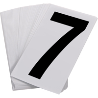 Num&eacute;ros autocollants, 7, 3-1/2" h, Noir sur blanc Sidevic Inc.