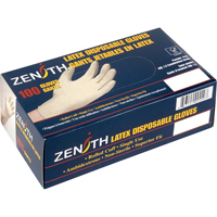 Gants d'examen de premi&egrave;re qualit&eacute; pour peau sensible, Moyen, Latex, 4 mils, Poudr&eacute;s, Naturel Sidevic Inc.
