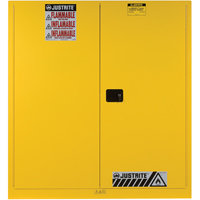 Sure-Grip&reg; EX Vertical Drum Storage Cabinets, 60 US gal. Cap., 2 Drums, Yellow Sidevic Inc.