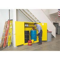 Sure-Grip&reg; EX Vertical Drum Storage Cabinets, 110 US gal. Cap., 2 Drums, Yellow Sidevic Inc.