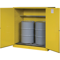 Sure-Grip&reg; EX Vertical Drum Storage Cabinets, 110 US gal. Cap., 2 Drums, Yellow Sidevic Inc.