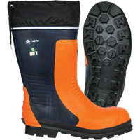 Bottes de s&eacute;curit&eacute; pour scie &agrave; chaîne Bushwhacker, Caoutchouc, Embout Acier, Pointure 6, Semelle R&eacute;sistant aux perforations Sidevic Inc.