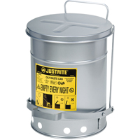 Contenants pour d&eacute;chets huileux, Homologu&eacute; FM/List&eacute; UL, 6 gal. US, Argent Sidevic Inc.