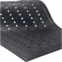 Cushion Station Mats, Slotted, 2' x 3-1/5' x 9/16", Black, Nitrile Sidevic Inc.