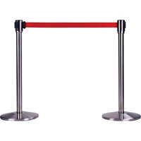 Free-Standing Crowd Control Barrier Receiver Post, 35" High, Stainless Sidevic Inc.