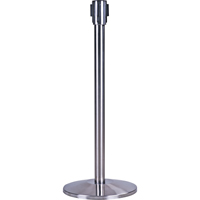 Free-Standing Crowd Control Barrier Receiver Post, 35" High, Stainless Sidevic Inc.