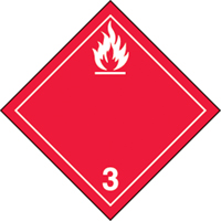 TDG Shipping Labels, Class 3, Flammable Liquids, Paper Sidevic Inc.