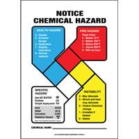 NFPA Notice Chemical Hazard Safety Sign Sidevic Inc.