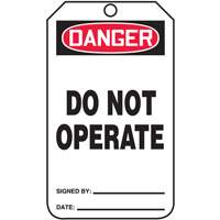 Safety Tags, Cardstock, 3-1/4" W x 5-3/4" H, English Sidevic Inc.