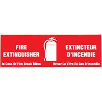 "Fire Extinguisher / Extincteur d'incendie" Label, 2" x 6", Vinyl, Bilingual with Pictogram Sidevic Inc.